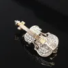 Pins, Brooches Fashion All-match Violin Brooch Accessories Alloy Drip Oil