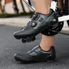 Cyklingskor Professionell Road Racing Cykel Flat Sneakers 2021 Mäns Slitska Kvinnors Off-Road Bike SPD Mountain Shoes Speed