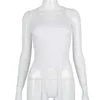 Hirigin Basic Long Ribbon White Tank Toppar för kvinnor Hight Street Casual Wear Sommar Chic Fashionable Vest Club Wear Camisole Y0824