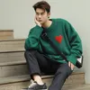 Kırmızı Aşk Paris Tasarımcıları Sweaters V-Neck Erkek Kazak Hoodie Uzun Kollu Sweater Sweatshirt Nakış Triko Mektubu Kadın Kış Lüks Giysileri Artı Boyut S-XL