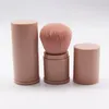 Escova de maquiagem retrátil portátil Uma escova de blush de pó grande com tampa conjunto completo de ferramentas de beleza conveniente