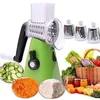 Handmatige groente fruit mandoline snijmachine kaas rasp met 3blades snijmoer shredder roterende drum chopper keuken Cozinha 210611