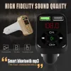 FM Adapter A9 Bluetooth Car Charger FM Transmitter with Dual USB Adapter Handfree MP3 Player Support TF Card for iPhone Samsung Universal