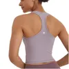 Seksi Yoga Yelek T-shirt Katı Renkler Kadın Moda Açık Yoga Tankları Spor Koşu Spor Salonu Giysileri Tops L-08