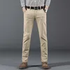 6 farben Casual Hosen Männer Frühling Business Mode Elastische Gerade Hosen Männliche Marke Grau Weiß Khaki Navy, 968 210715