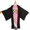 adulte et enfants Hot New Anime Demon Slayer: Kimetsu no Yaiba Cosplay Kamado Nezuko Femme Kimono Japonais Cosplay Costume Y0903