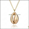 Pendant Necklaces & Pendants Jewelry Shell Necklace For Women Fashion Sea Beach Boho Friend Summer Chain Drop Delivery 2021 8Ylrx