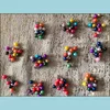 Pärla lösa pärlor smycken 10st runt hängande 6-8mm storlek i slumpmässigt sötvatten enkla hängen blandad färg kärlek önskar gåva till kvinnor droppe deli