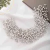 FORSEVEN Luxury Headband Full Glisten Drill Beads Decorated Women Hair Band Handmade Elegant Bride Wedding Jewelry JL 210707