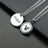 Pendant Necklaces Necklace Men Round Hope Nameplate Stainless Steel Hip Hop Letter Statement Jewelry For Neck Wholesale