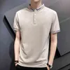 Browon Marka Yaz 2021 Yeni Mens T Gömlek Casual Slim Fit Tshirt Kısa Kollu Turn-down Yaka Pamuk Tişört Erkekler Giysileri H1218