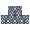 Långt köksmatta klassiskt geometriskt mönster läder köksmattor för golv anti-trötthet Vattentät och oljebeständigt kök mattor 210727