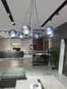 LED Sala Lâmpada Pingente Lâmpadas Nordic Creative Home Decoração Iluminação Quarto Sala De Jantar Lâmpada De Vidro Cinza