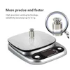 5kgx/0.1g 10kg/1g Kitchen Scale Electronic Digital Balance Cuisine Cooking Measure Scale Stainless Steel Weighing Tool 210927