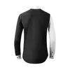 Black and white stitching contrast color Slim 80% Cotton Men shirt long sleeve collar chemise homme Brand Male Dress Shirts