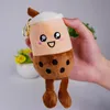 Bubble Chá Copo Boba Plush Keychain Brinquedos Frutas Abacate Pingente Animal Chaveiro Chaveiro Dinossauro Carteira Carteira Saco Pingentes Crianças Toy Party Favor