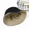 両面大人の綿の漁師の帽子ユニセックスファッションシンプルな野生のサンハット屋外旅行バケツキャップビーチ夏Y220301