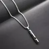 Pendant Necklaces Whistle Necklace Hiphop Personality Trendy Men039s Simple Cool Flute Can Blow Creative Metal Chain4886270