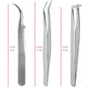 Stainless steel elbow tweezers grafting Meitong clip eyebrow clip eyelash planting tool 8 style make up articles T2I52211