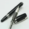 تعزيز الموضة 2pcs فاخرة عالية الجودة بيع البلاتين metalresin rollerball pen قلم مع عدد NDL33966L جديد جديد 6690393