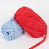 1PC 50 Meters Full Cotton T Shirt Thick Yarn Colorful Knitting Crochet Yarn Blended Thread Weaving Soft Wool Making Bag Scarf Carpet Y211129