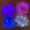 Led luminoso hairbands scrunchies feminino meninas headwear corda de cabelo simples faixa de pulso anéis de borracha presente de festa de aniversário 20pcs3569224