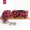 MUTTCO personalized dog ID tag collar for Chihuahua Poodle THE RED BLACK PLAID custom pet name and phone number 5 sizes UDC074 210729