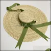 Wide Brim Hats & Caps Hats, Scarves Gloves Fashion Accessories Bauhinia Summer Big St Sun For Women Uv Protection Panama Beach Ladies Bow Ha