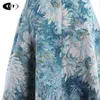 Vintage Floral Jacquard Rokken Dames Lente Zomer A-Lijn Streetwear Hoge Taille Retro Party Verjaardag Dames Midi Rok Femme 210708