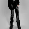Hemgjorda Flam Graffiti Tie Dye Jeans Kvinnors Vår Hög Midja Straight Denim Byxor Kvinnligt Fashion 5A1360 210427