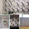 10Pcs 3D Self-Adhesive Brick Wall Stickers DIY Stone Pattern Home Decoration Kitchen living room Waterproof Tile Wall Stickers 211124