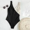 Sexy maiô feminino bodysuit swimwear corte flor push up monokini patchwork banhar-se maiô beachwear 210521