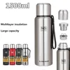 Eco-Friendly Insulated 1500ml Vacuum Flasks Large Capacity Thermals Cup Portable Rope Thermos Water Bottle With Tea Infuser 210615