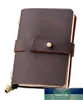 Notepads Handgjorda resenärer Notebook Refillable, Läderresor Journal, Äkta Dagbok Retro Journal, 3 Inlägg / 192 Sidor