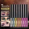 12 colores brillo líquido sombra de ojos sombra de ojos aplicadores fundación maquillaje cosméticos