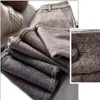 Pantaloni di lana Harem da donna Matita Autunno Inverno Vita alta Casual Addensato Tweed Pantaloni da donna da ufficio a piede piccolo Capris