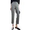 Taille haute cheville-longueur Pantalon femmes Pantalons bureau dames femme solide décontracté bas droit Pantalon 210514