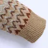 Vrouwen herfst warme pullovers truien sweaters lange mouw v nek jacquard losse vrouwelijke mode straat vintage wol gebreide trui 210513