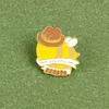 BEE ENAMEL PINS MR COWBOY BEE PIN BADGES BEEHAW GUL GENNEMAN HAT INSECT BROOCHES LAPEL CLORTH ROCKPACK BAG Djursmycken GI5495157