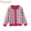 Girls Colorful Striped Sweaters Autumn Kids Girl Knited Soft Clothes Baby Casual Cardigan Suits 2 6 Years 210429