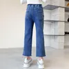 Jeans Fashion Kids Girls Primavera Autunno Bambini Skinny Adolescenti Pantaloni in denim Pantaloni di colore blu per 4-14 anni