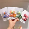 Winter New Sweet Girl Princess Plaid Fabric Bow Hairpins Fashion Children's Cute Wool Flower Plush BB Clip Kids Hair Accessories