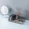 Organizzatore multifunzionale per trucco in plastica Creativo a forma di albero Trasparente Gioielli Pennello cosmetico Strumenti Contenitore Scatola di immagazzinaggio Scatole Contenitori