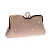 Women's Evening Bag Diamond Ring Clutch Wedding Purse and Handbag Gold Silver Party Banquet Shoulder