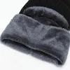 Homens de inverno chapéu de malha com zíper moda quente lã balaclava boné térmico pelúcia unisex ski hood montando máscara de ciclismo máscaras de ciclismo