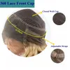 Lace Wigs Honey Blonde Natural Wave 100 Human Hair Glueless Middle T Part 200Density Pre Plucked 13x6 Front For WomenLace9920340