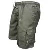 Fahison Cargo Shorts Herren Sommer Baumwolle Camouflage Taktische Shorts Marke Kleidung Männliche Einfarbig Mehrere Taschen Kurze Hosen 210323