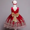 Mädchenkleider Kleinkind-Weihnachtskleid Blumenstickerei Ballkleid FestzugKommunionkostüm 1. Geburtstagskleidung für 1-5-jährige Babymädchen