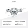 Tanenso Micro-Inlay 1 Carat Moissanite Ring Girl 925 Посеребренные 18K Мода Ювелирные Изделия Предложите Годовщиком Подарок