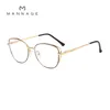 Güneş gözlükleri Benzersiz Kedi Göz Gözlükleri Kadın Metal Gözlük Çerçeveleri Kadın Clear Lens Optik Oculos Gafas 20211969264